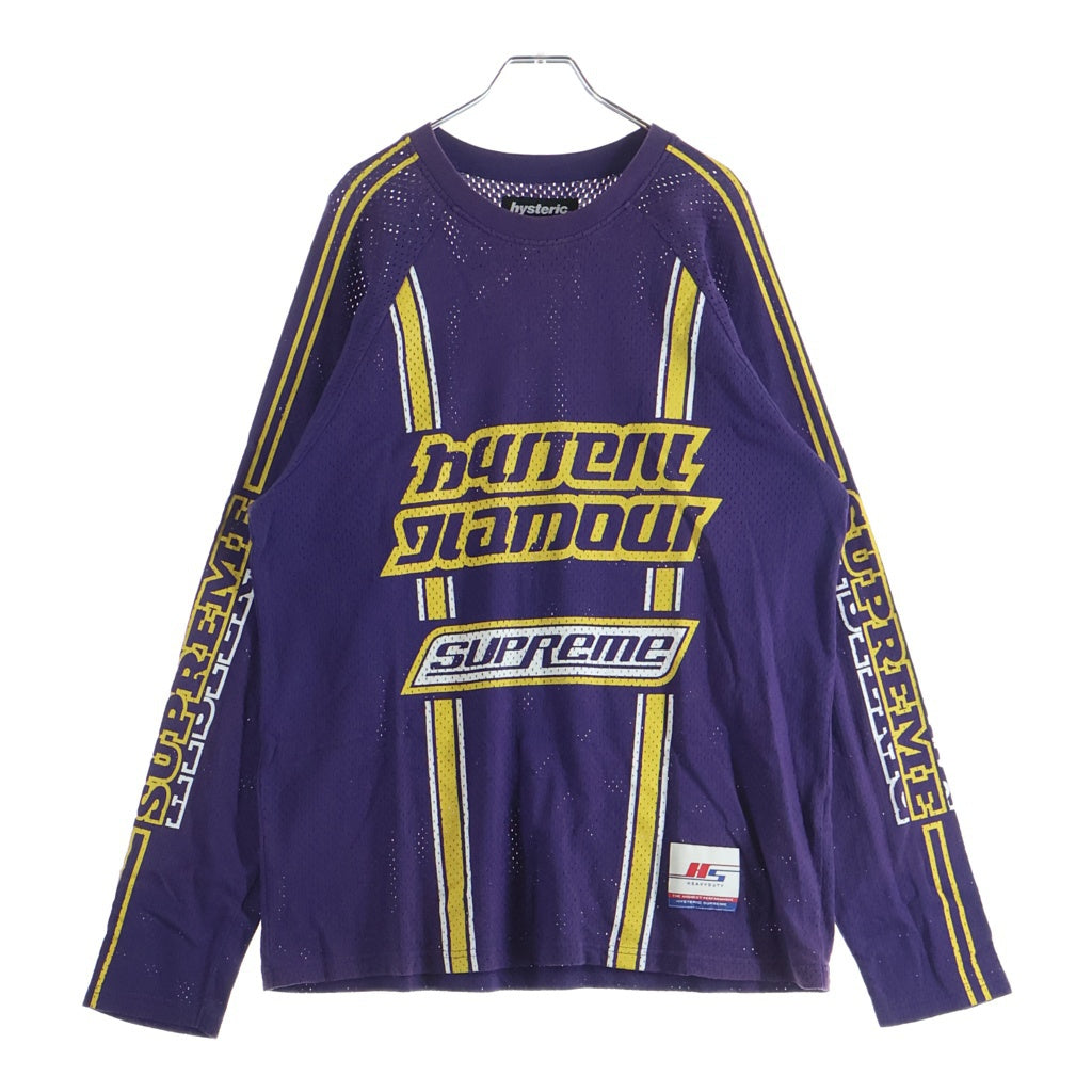 SUPREME(シュプリーム) 24AW ×Hysteric Glamour Mesh L/S Top ヒステリックグラマー メッシュ長袖Tシャツ ロンT パープル