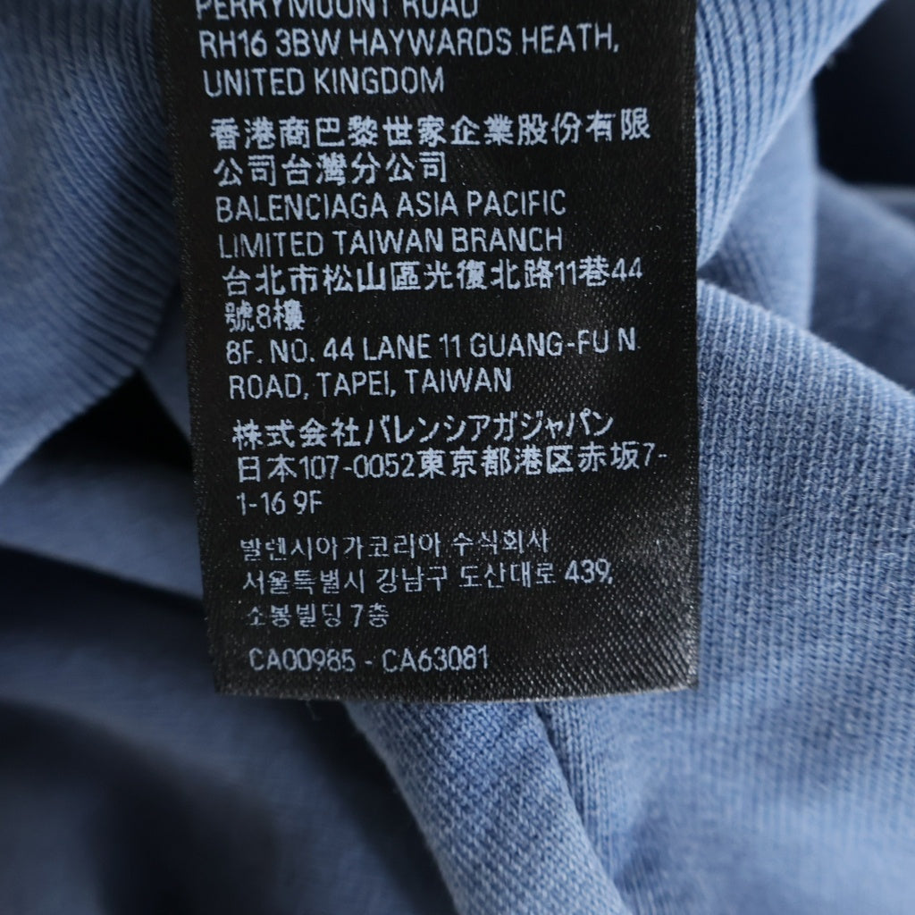 BALENCIAGA(バレンシアガ) 23AW Layered Faded Hoodie フェード加工 プルオーバースウェットパーカー フーディー ネイビー 767877 TPVF3