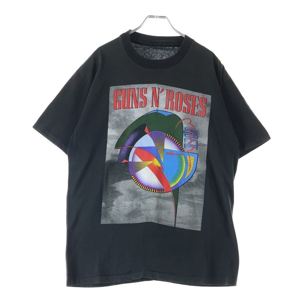 VINTAGE(ヴィンテージ) 90s GUNS N' ROSES COMA TOUR 1992 ガンズアンドローゼズ バンド 半袖Tシャツ カットソー ブラック