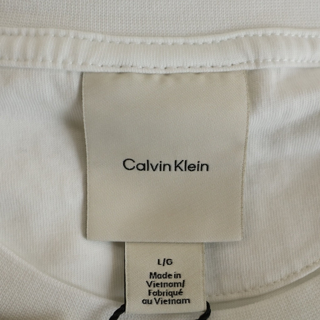 Calvin Klein(カルバンクライン) Kate Moss Graphic Tee ユニセックス クラシック 半袖Tシャツ カットソー ホワイト 40498WS