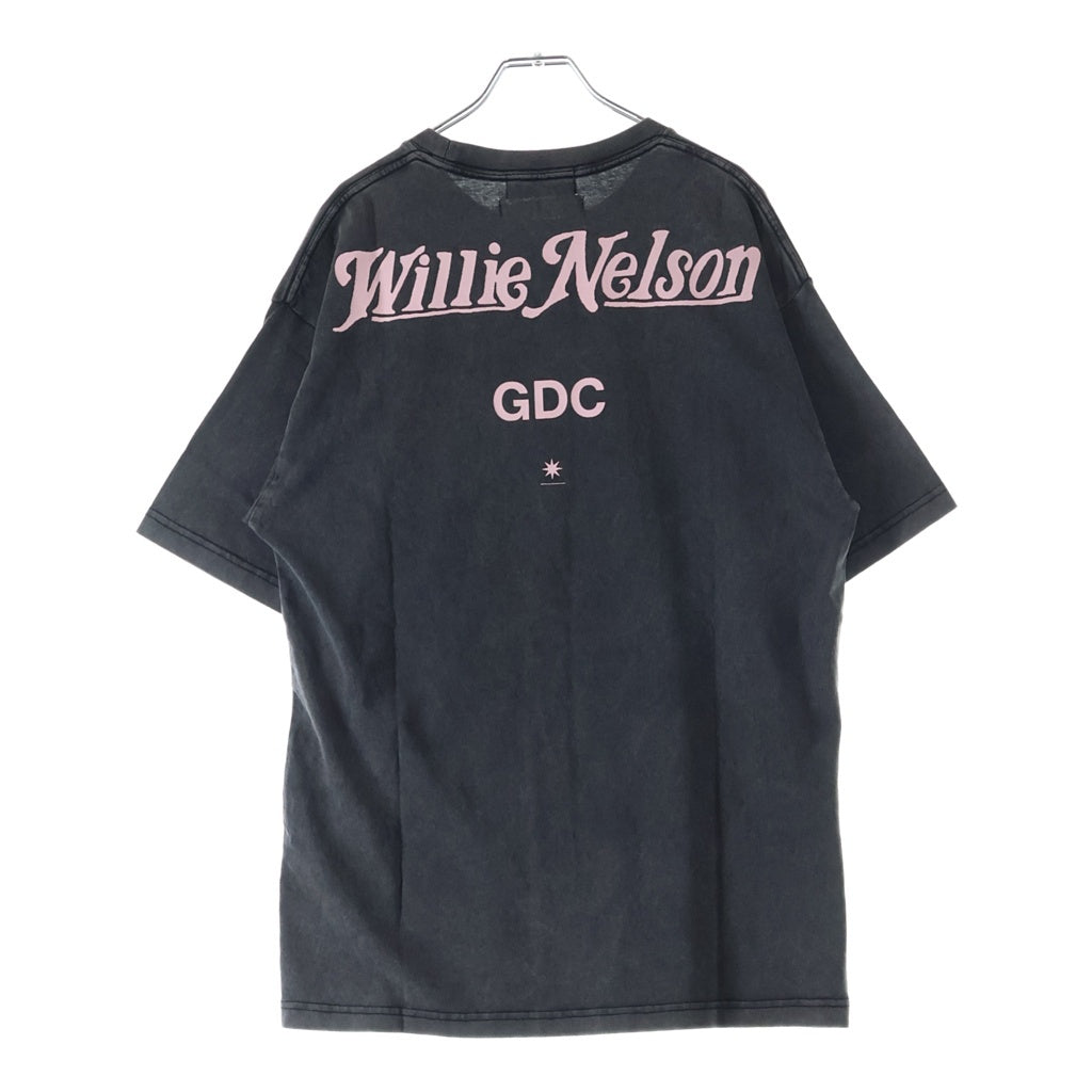 GDC(ジーディーシー) WILLIE NELSON GUITAR TEE ウィリーネルソン 半袖Tシャツ カットソー ブラック