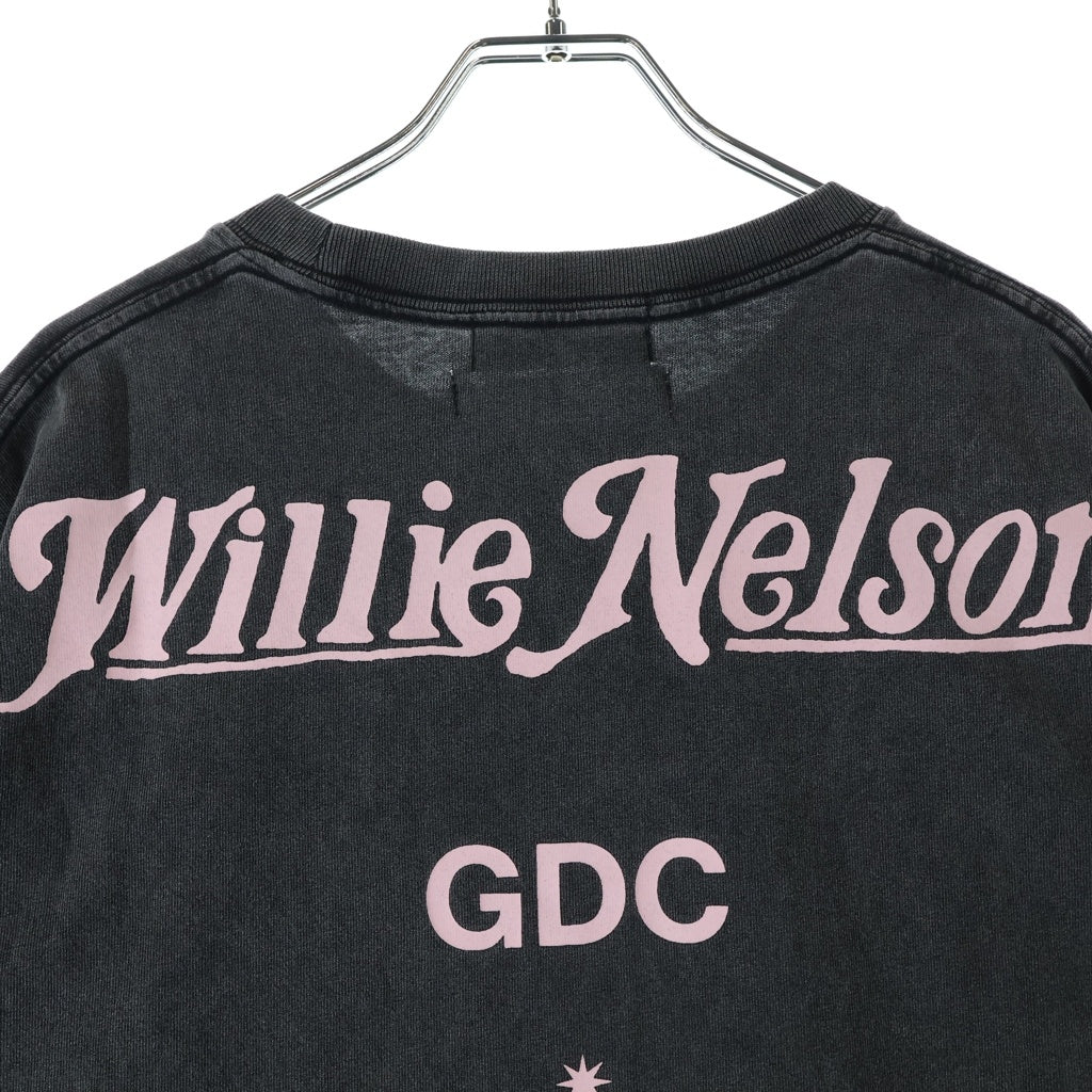 GDC(ジーディーシー) WILLIE NELSON GUITAR TEE ウィリーネルソン 半袖Tシャツ カットソー ブラック