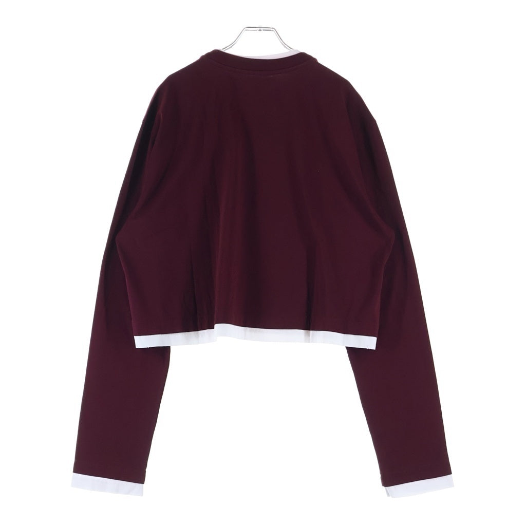 PRADA(プラダ) Long Sleeve Tee Cotton ロングスリーブ コットン 長袖Tシャツ カットソー バーガンディ