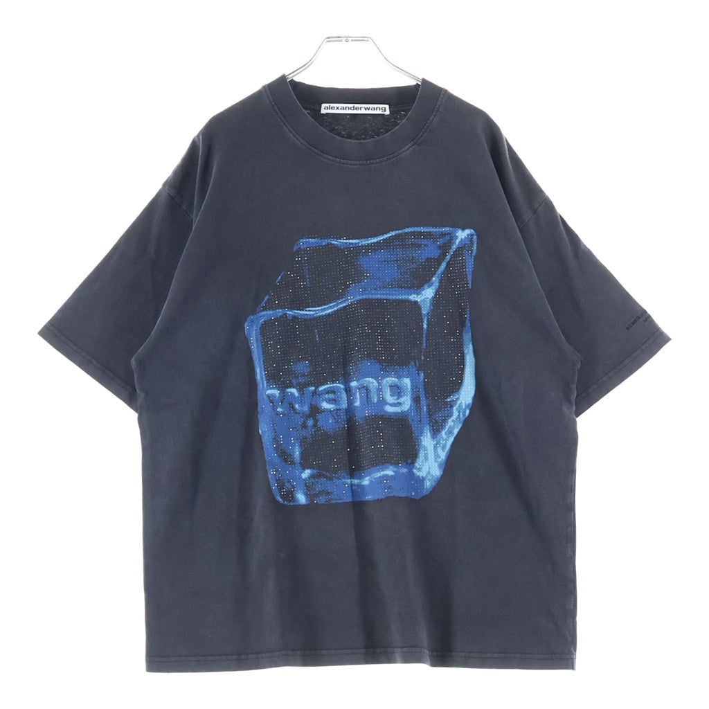 ALEXANDER WANG(アレキサンダーワン) Hotfix Graphic Short Sleeve Tee ホットフィックス グラフィック 半袖Tシャツ カットソー ブラック UCC2261990