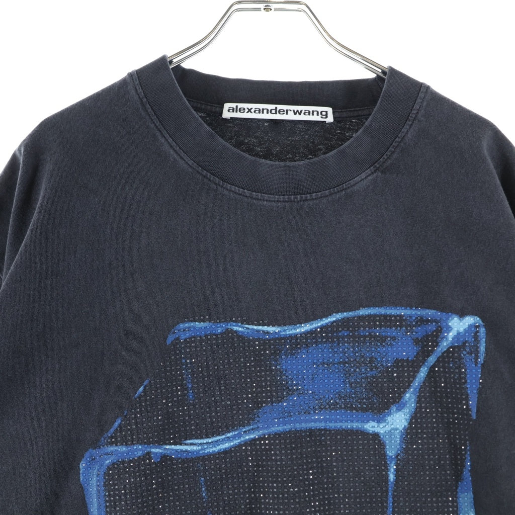 ALEXANDER WANG(アレキサンダーワン) Hotfix Graphic Short Sleeve Tee ホットフィックス グラフィック 半袖Tシャツ カットソー ブラック UCC2261990