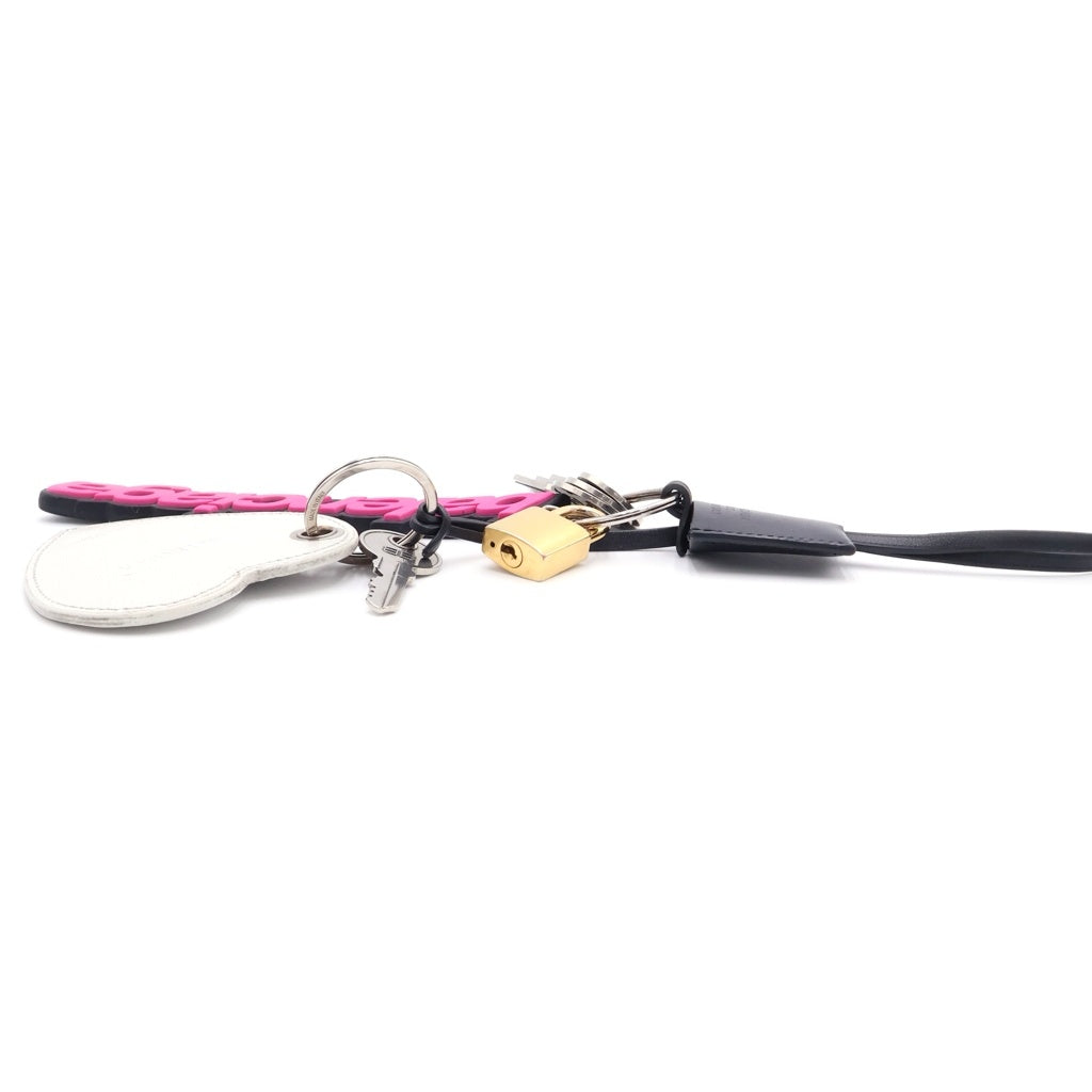 BALENCIAGA(バレンシアガ) Embellished Bag Charm ハート キー チャーム シルバー