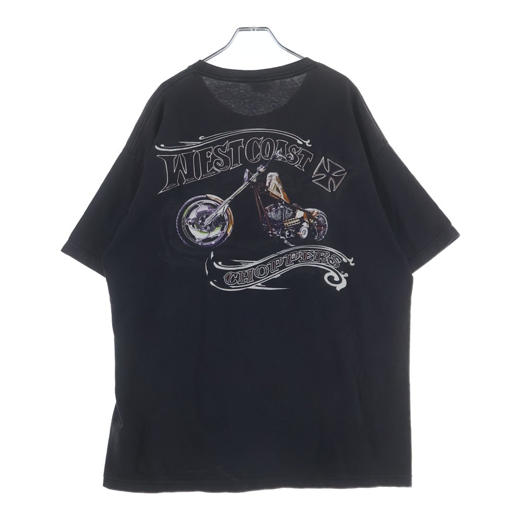 VINTAGE(ヴィンテージ) 90-00s WEST COAST CHOPPERS ウェストコーストチョッパーズ 両面プリント 半袖Tシャツ カットソー ブラック