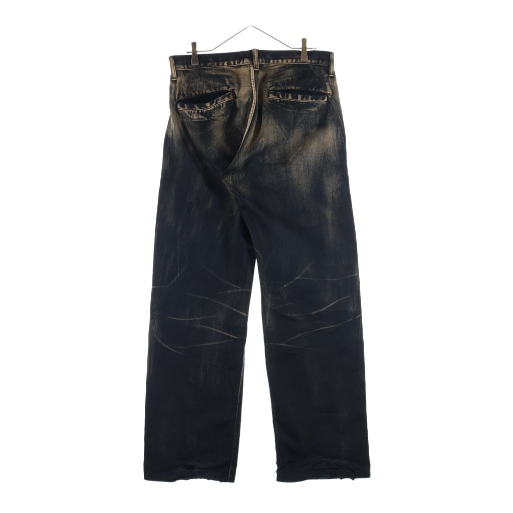Yohji Yamamoto POUR HOMME(ヨウジヤマモト プールオム) 02AW Archive Denim Design Pants デニムデザイン パンツ ブラック HM-P43-019