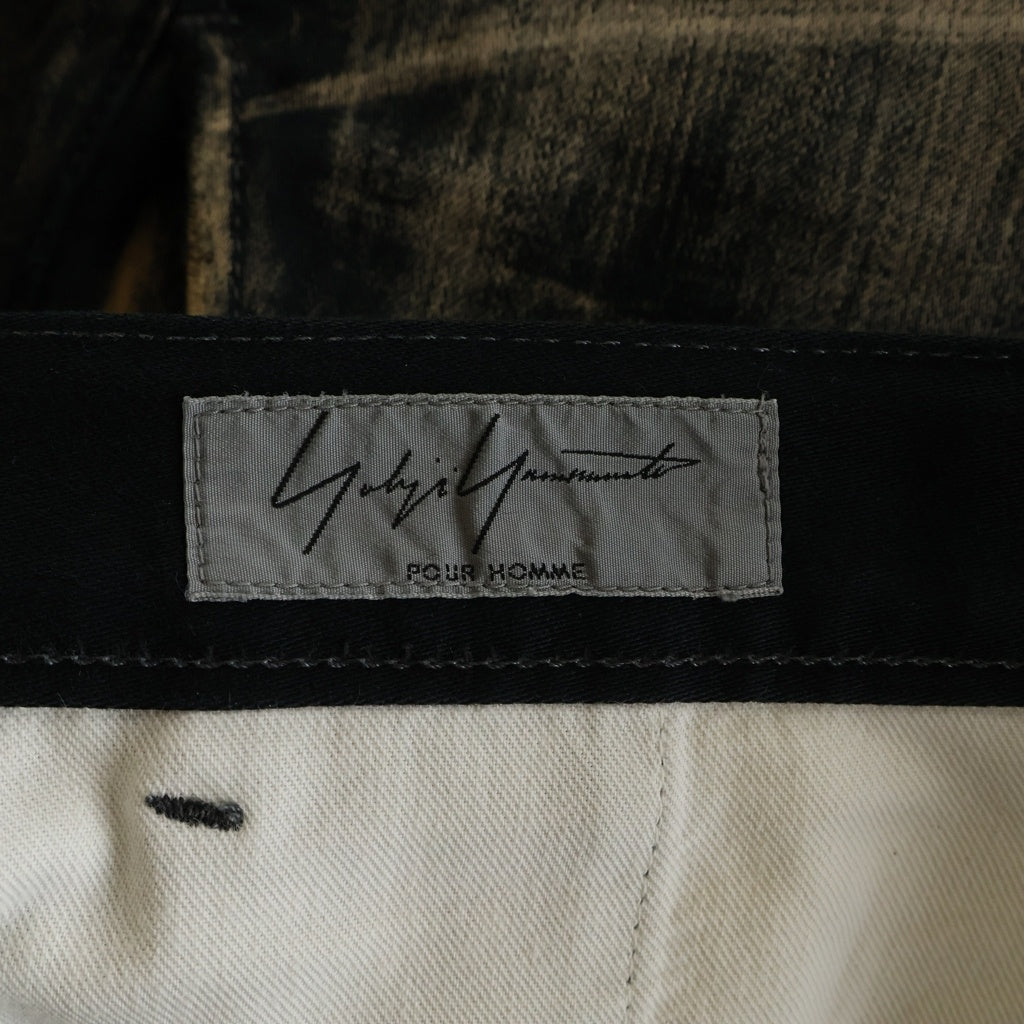 Yohji Yamamoto POUR HOMME(ヨウジヤマモト プールオム) 02AW Archive Denim Design Pants デニムデザイン パンツ ブラック HM-P43-019