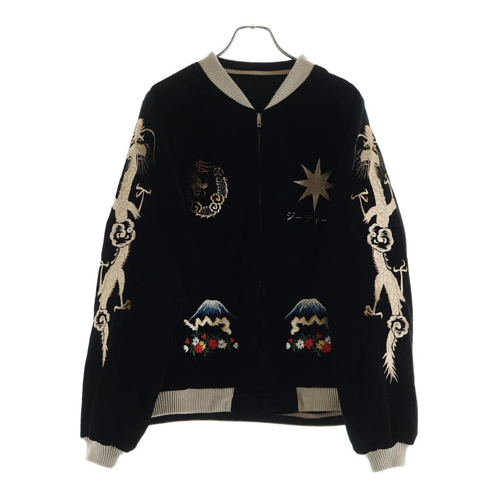 TAILOR TOYO(テーラー東洋) ×GDC Velveteen Acetate Souvenir Jacket リバーシブル スーベニアジャケット スカジャン ブラック TT15865GC