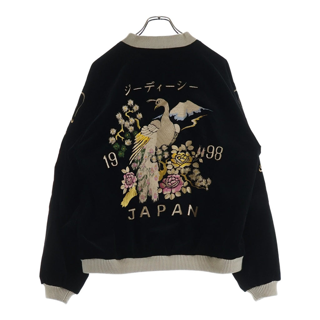 TAILOR TOYO(テーラー東洋) ×GDC Velveteen Acetate Souvenir Jacket リバーシブル スーベニアジャケット スカジャン ブラック TT15865GC