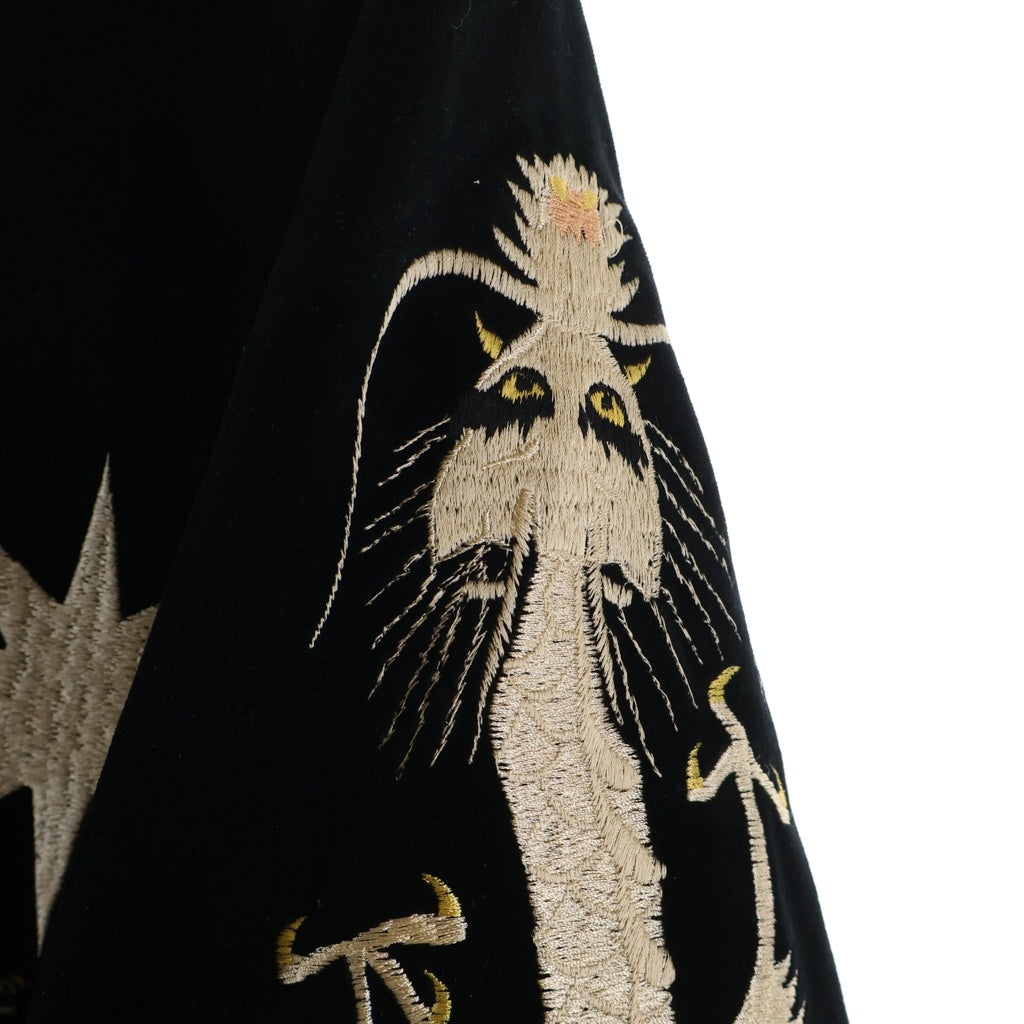 TAILOR TOYO(テーラー東洋) ×GDC Velveteen Acetate Souvenir Jacket リバーシブル スーベニアジャケット スカジャン ブラック TT15865GC