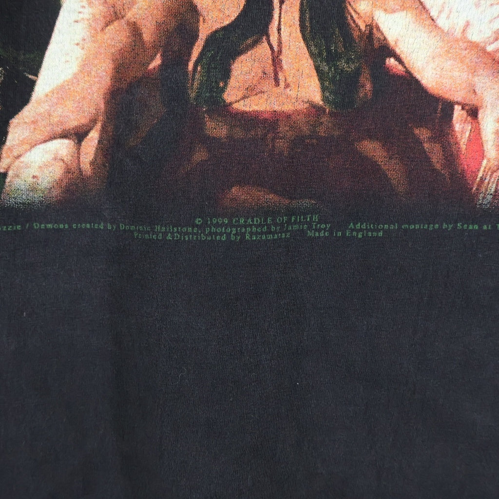 VINTAGE(ヴィンテージ) 90s CRADLE OF FILTH 1999 CANVAS FOR A LICK OF PAIN LS ドルオブフィルス バンド ロングスリーブ 長袖Tシャツ カットソー ブラック