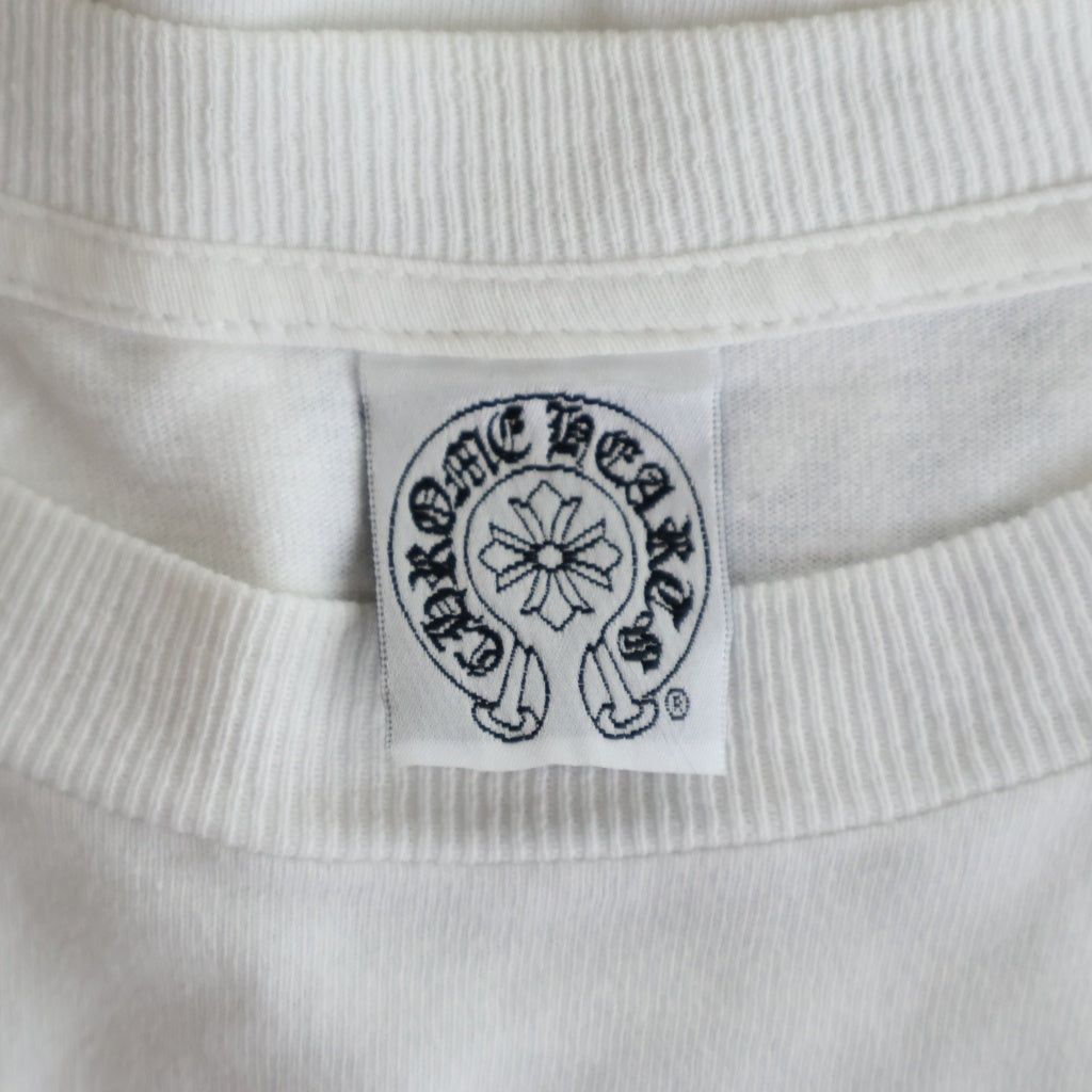 CHROME HEARTS(クロムハーツ) OLD CH PLS BLOCK PRINT TEE オールド ブロック プリント 半袖Tシャツ カットソー ホワイト