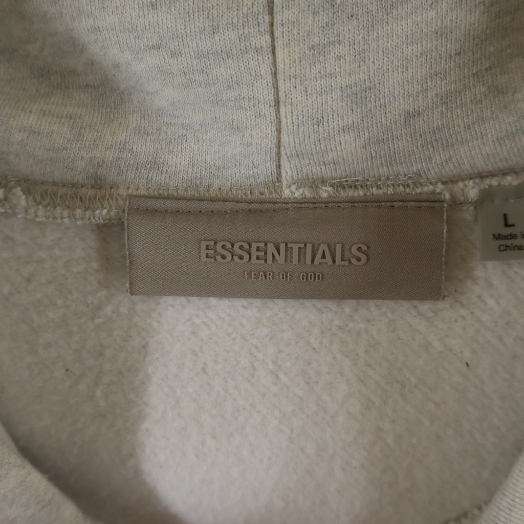 FEAR OF GOD ESSENTIALS(フィアオブゴッド エッセンシャルズ) HOODIE 1977 フェルトロゴ プルオーバースウェットパーカー フーディー グレー