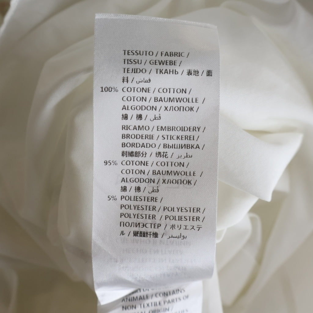 Alexander McQueen(アレキサンダーマックイーン) Skull Shirt スカル刺繍 長袖シャツ ホワイト 575274 QNN66