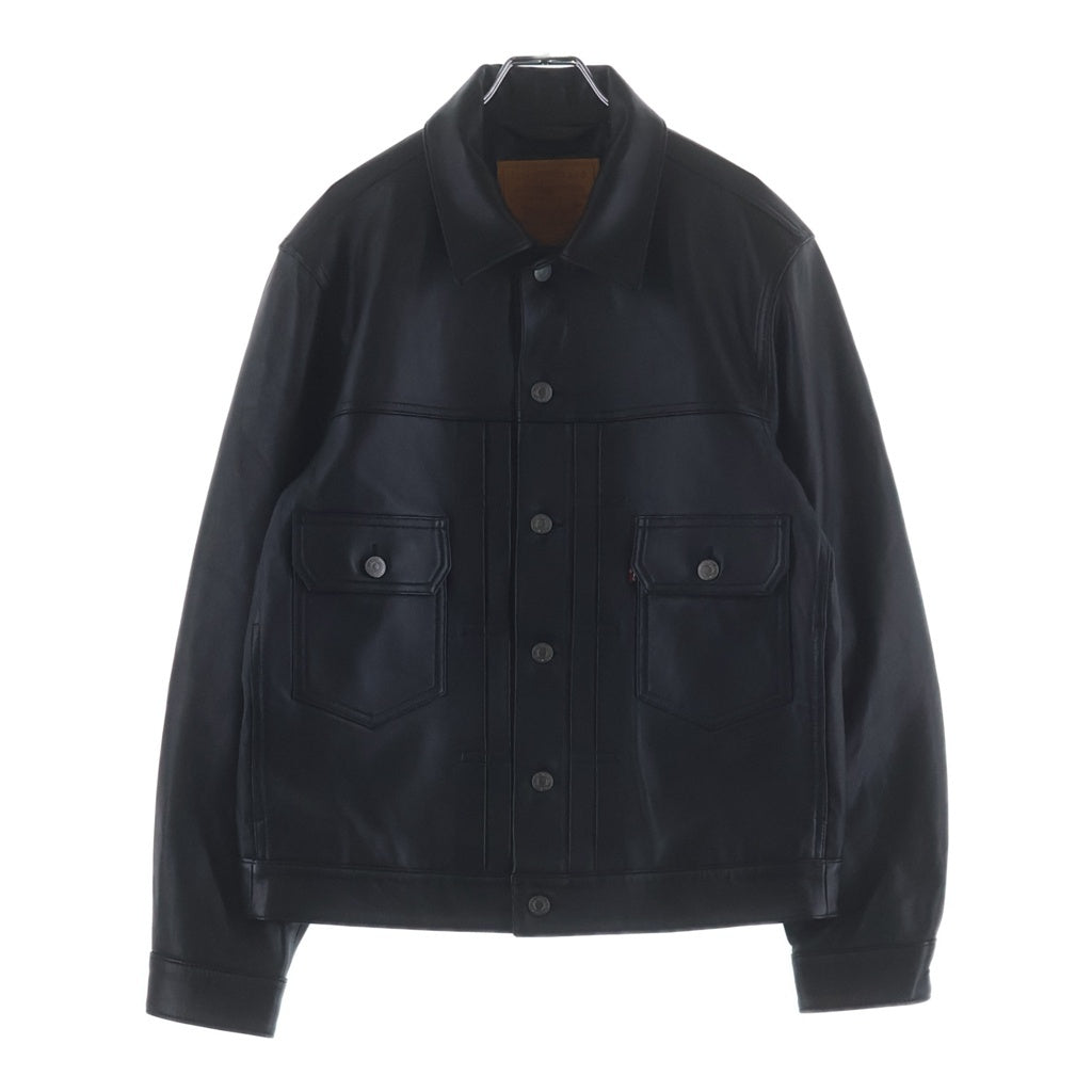 Levi's premium(リーバイスプレミアム) BLACK TYPE2 TRUCKER LEATHER JACKET タイプ2 レザートラッカージャケット ブラック PC9-005ZA-0000