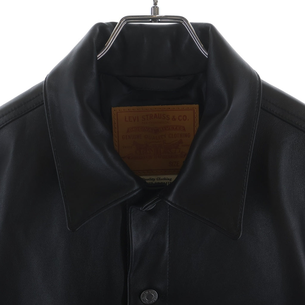Levi's premium(リーバイスプレミアム) BLACK TYPE2 TRUCKER LEATHER JACKET タイプ2 レザートラッカージャケット ブラック PC9-005ZA-0000