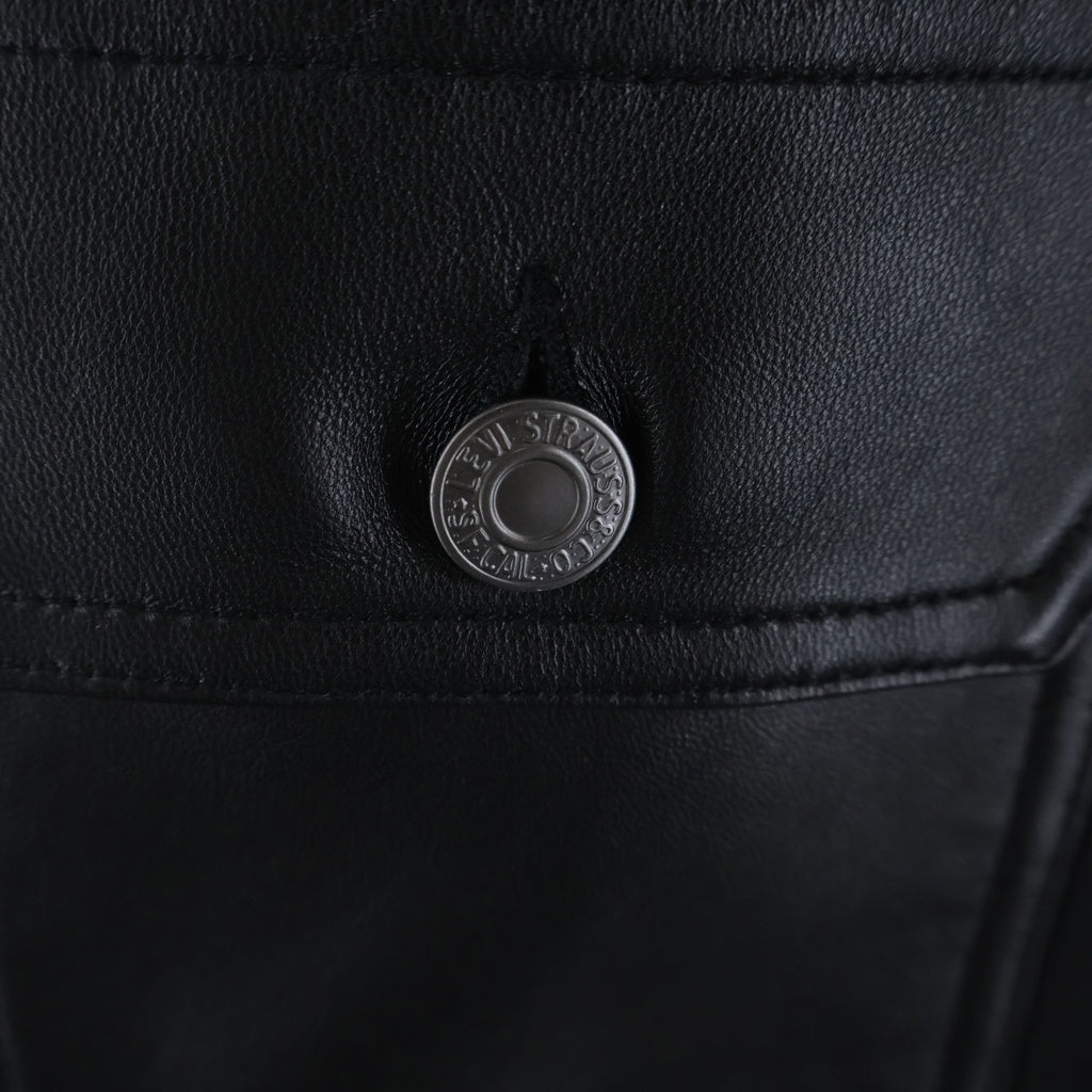 Levi's premium(リーバイスプレミアム) BLACK TYPE2 TRUCKER LEATHER JACKET タイプ2 レザートラッカージャケット ブラック PC9-005ZA-0000