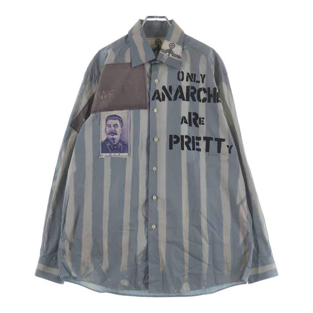 VINTAGE(ヴィンテージ) St Michael Marks & Spencer (セントマイケル マークス スペンサー) Anarchy Shirt アナーキー 長袖シャツ グレー