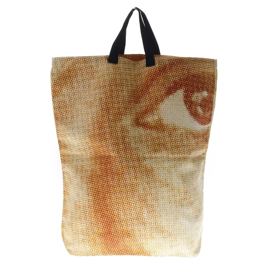 Maison Martin Margiela(メゾンマルタンマルジェラ) 04SS Face Tote Bag フェイス 総柄トートバッグ オレンジ