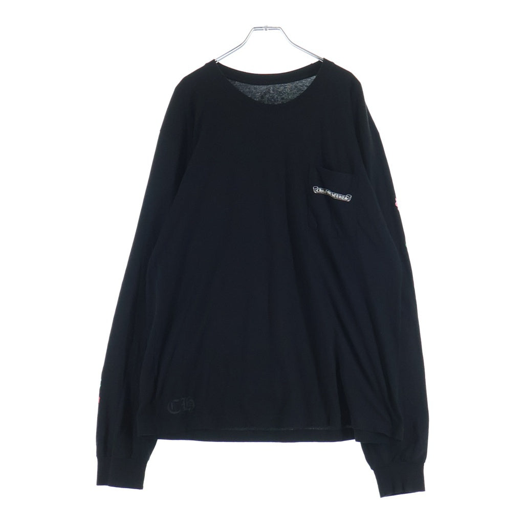 CHROME HEARTS(クロムハーツ) CH L/S T-SHIRT MLTCOL CEM CRS マルチカラーセメタリークロス 長袖Tシャツ ロンT ブラック