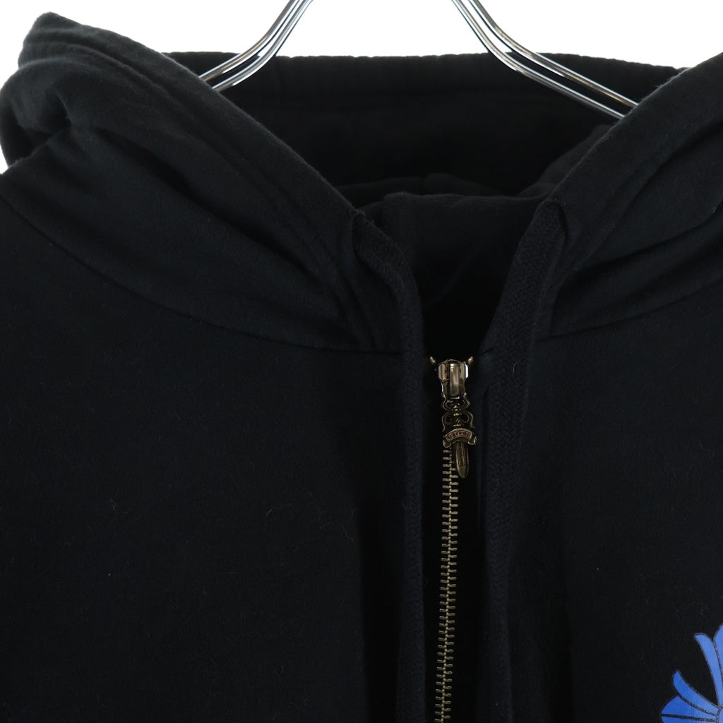 CHROME HEARTS(クロムハーツ) MLTCOL CEM CRS SWTSHRT HD ZIP マルチカラーセメタリークロス ダガージップ ジップアップスウェットパーカー フーディー ブラック