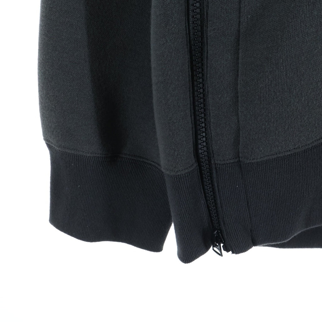 Sacai(サカイ) Sponge Sweat Hoodie ロゴ刺繍 ジップアップスポンジパーカー フーディー グレー 23-03255M