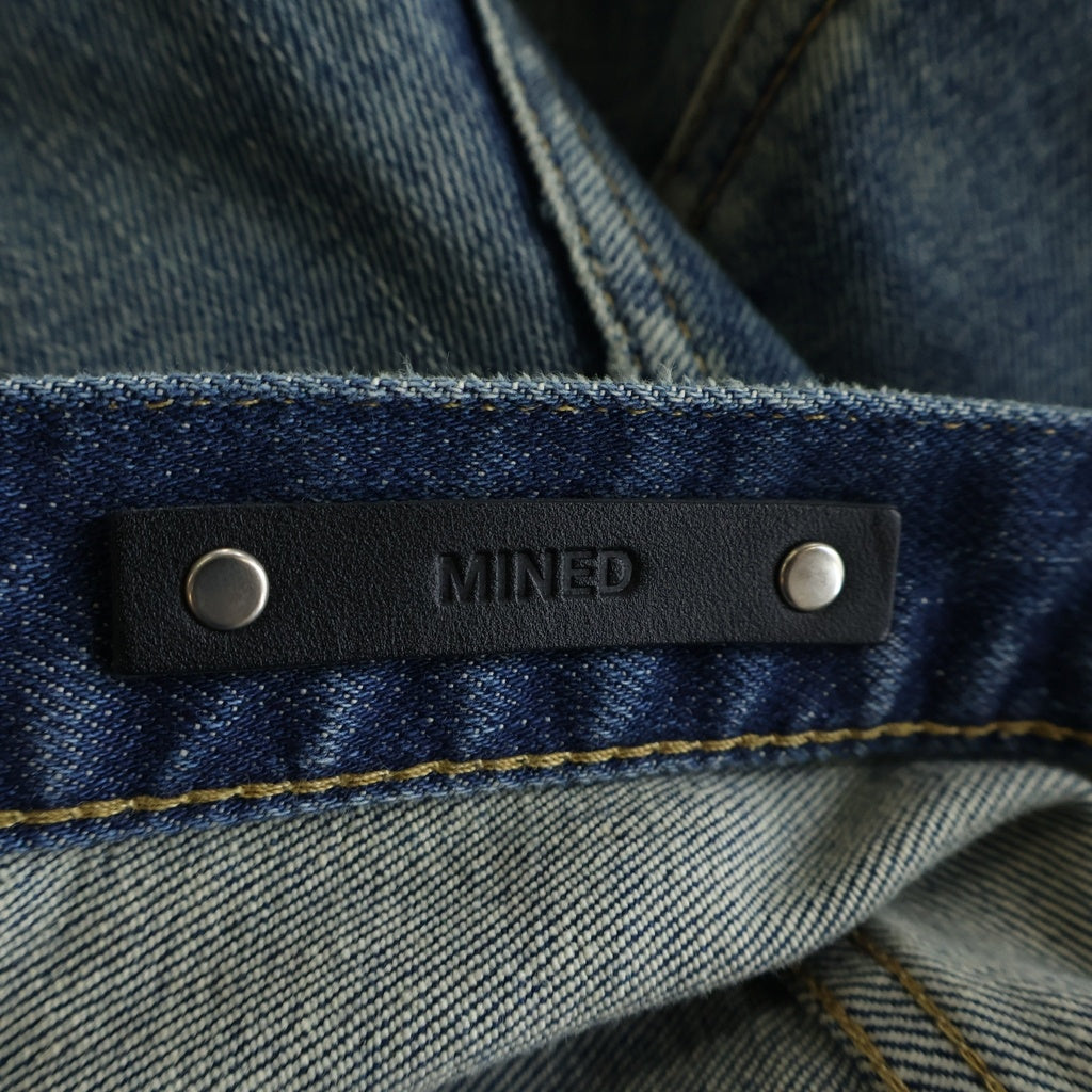 MINEDENIM(マインデニム) S.Slim STR 5pocket 5ポケット ボタンフライ ダメージ加工 ストレートデニムパンツ インディゴ 2305-1001-86-342