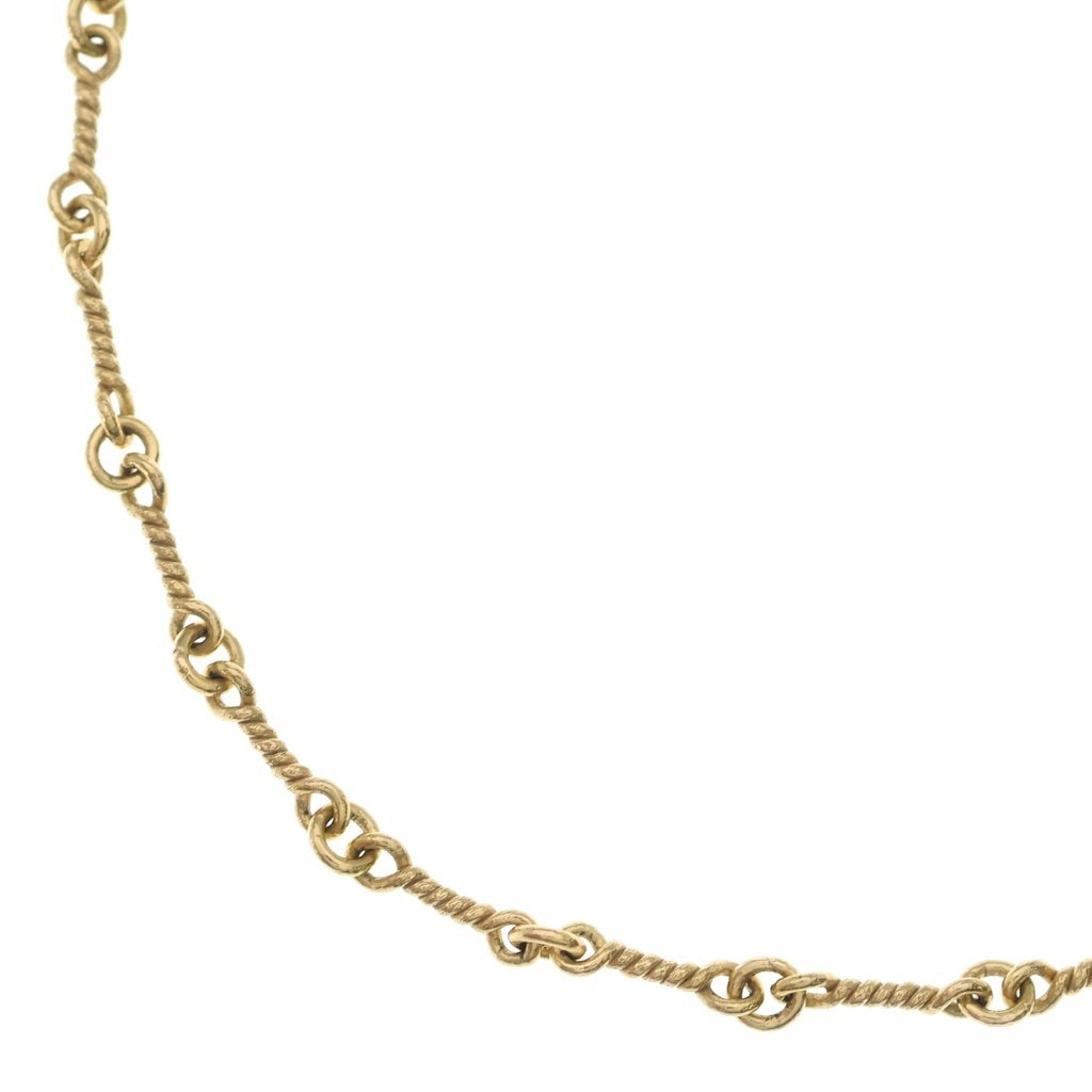 CHROME HEARTS(クロムハーツ) 22K NECKCHAIN T18 ツイストチェーンネックレス 18inch ゴールド BCA014