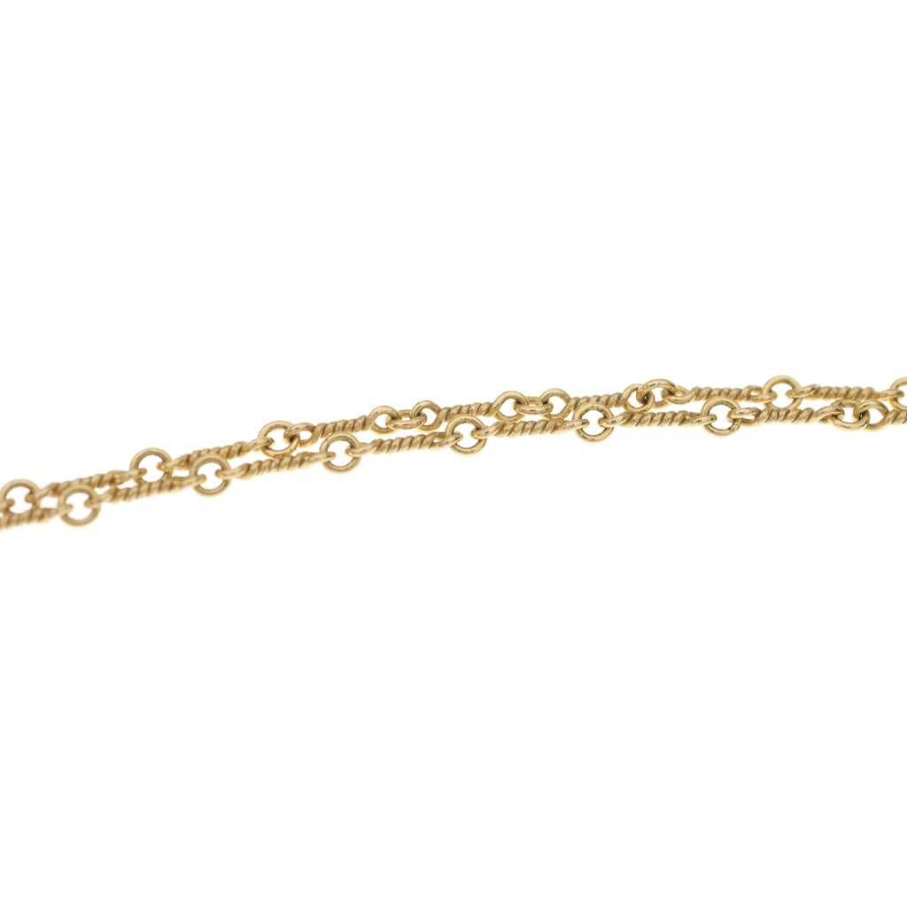 CHROME HEARTS(クロムハーツ) 22K NECKCHAIN T18 ツイストチェーンネックレス 18inch ゴールド BCA014