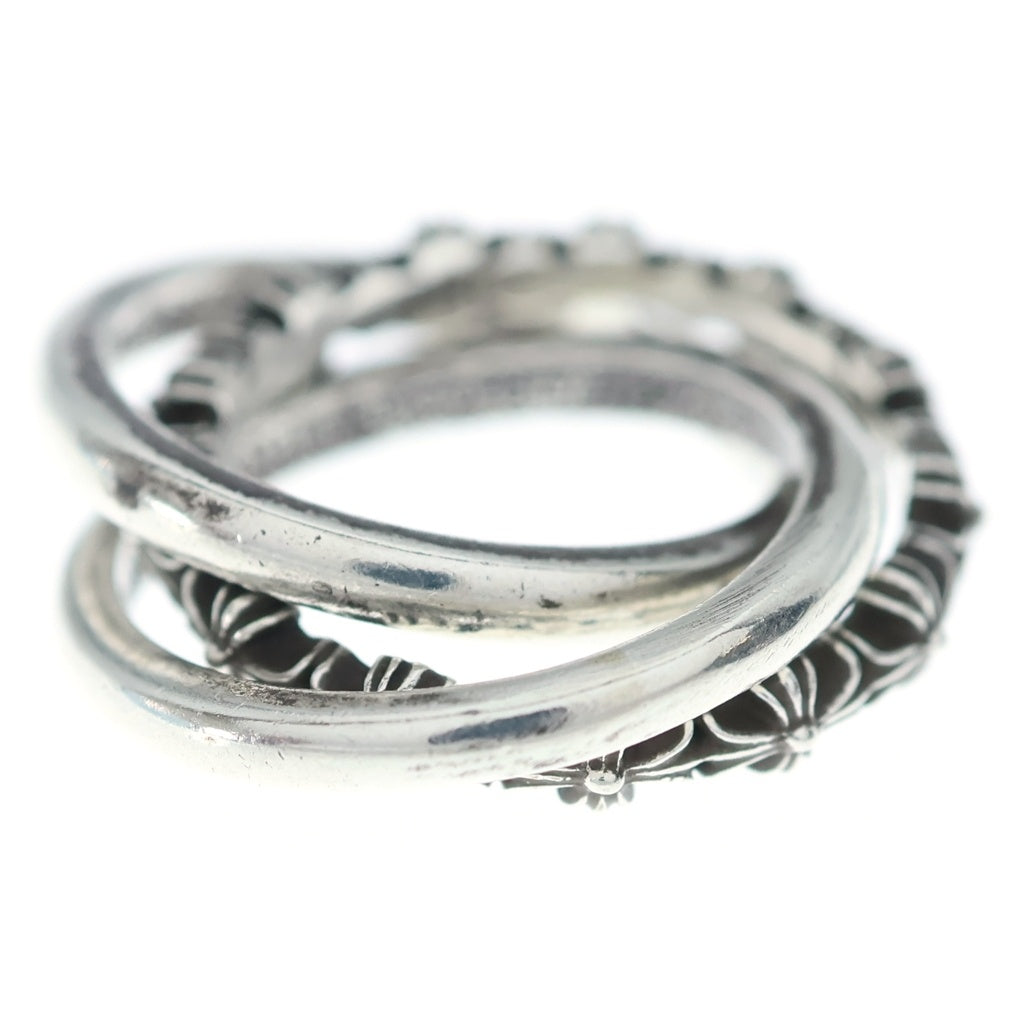 CHROME HEARTS(クロムハーツ) TINY E CH PLUS BAND TRPL タイニーE CHプラス バンド トリプルリング シルバー