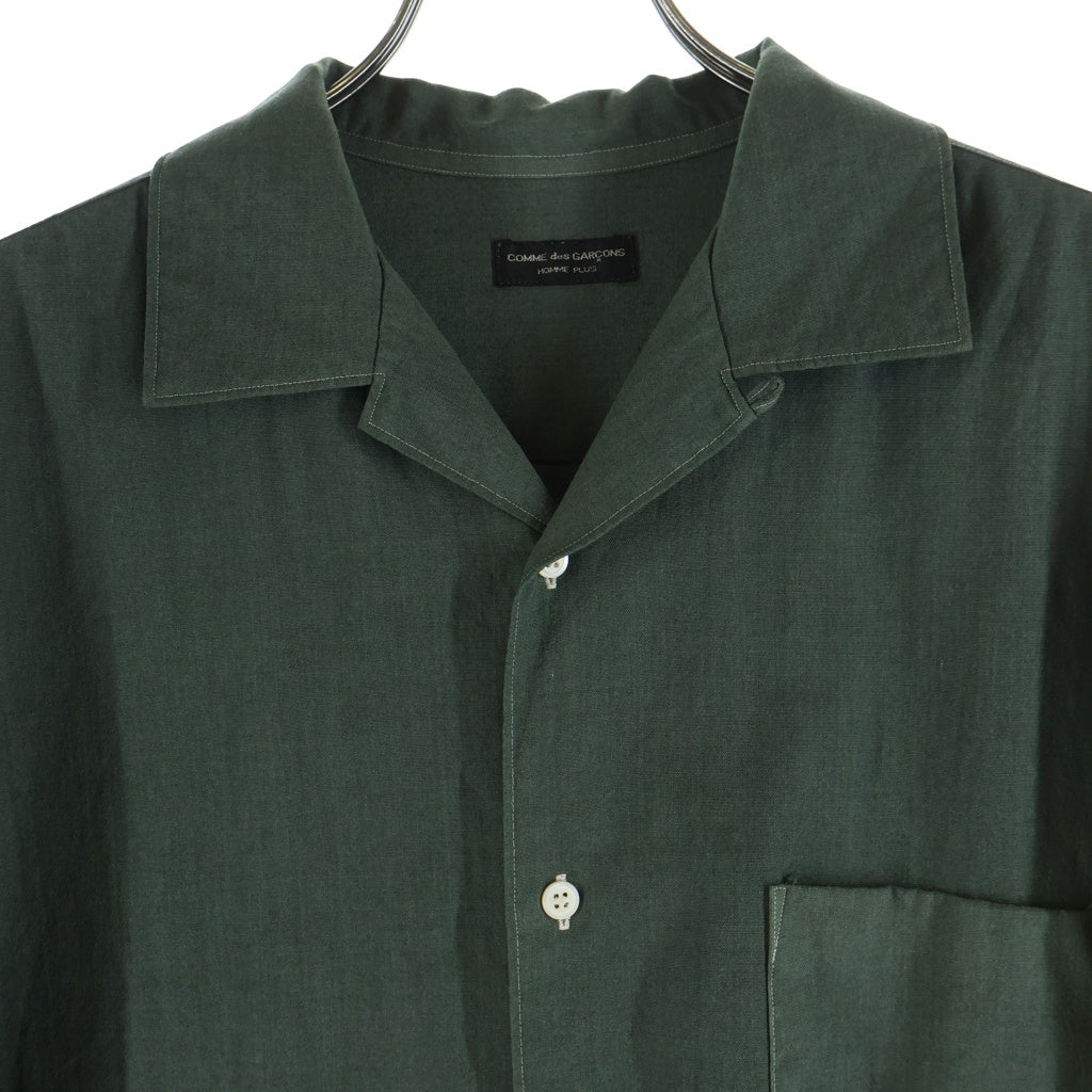 COMME des GARCONS HOMME PLUS(コムデギャルソンオムプリュス) 95SS Docking Shirt ドッキング 長袖シャツ グリーン PB-100200