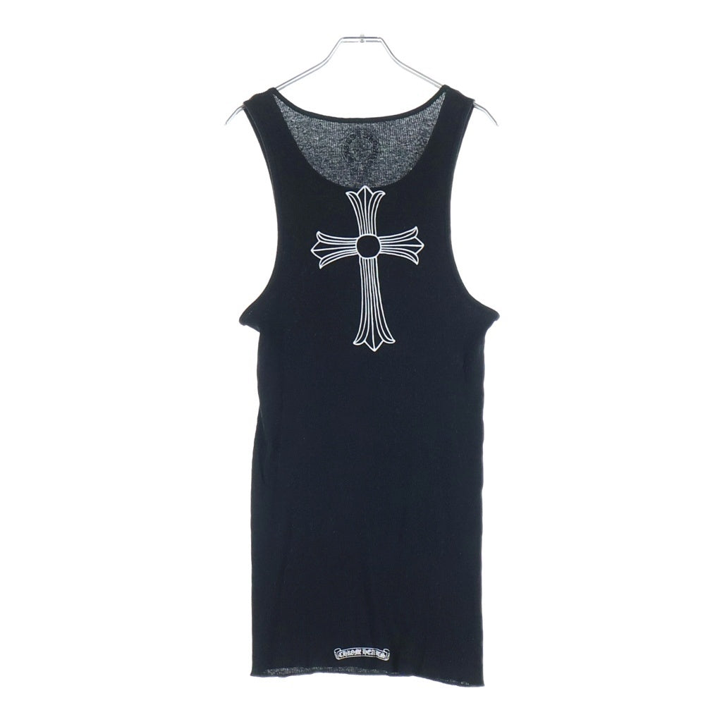 CHROME HEARTS(クロムハーツ) Back CH Cross バック CH クロス プリント タンクトップ カットソー ブラック