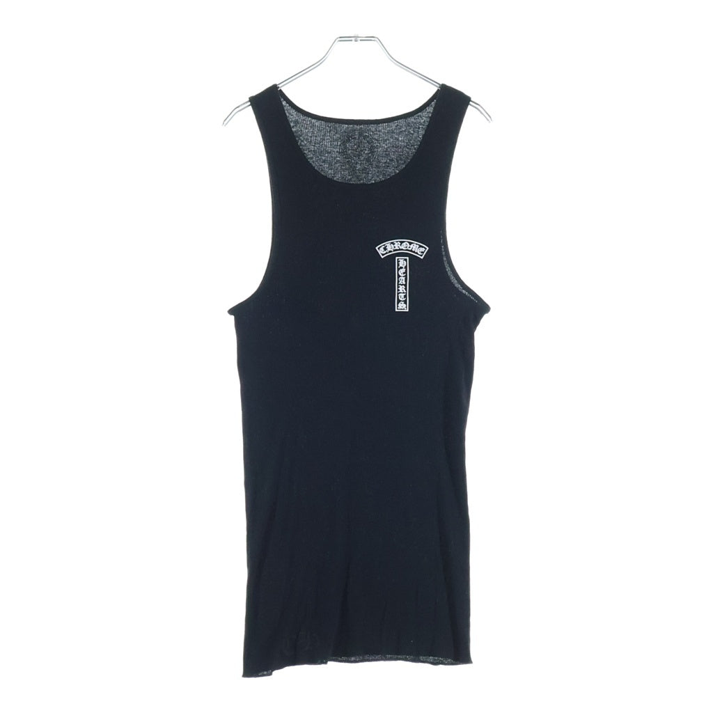 CHROME HEARTS(クロムハーツ) Back CH Cross バック CH クロス プリント タンクトップ カットソー ブラック