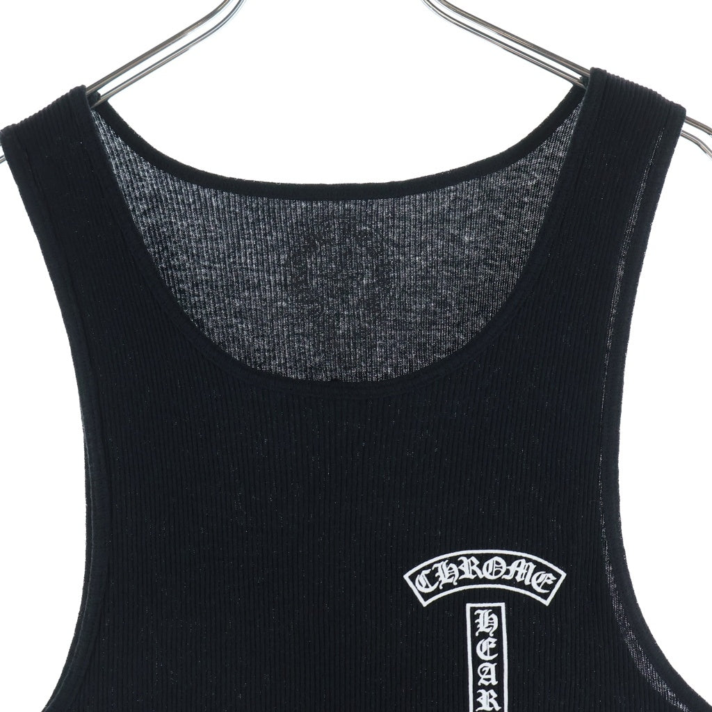 CHROME HEARTS(クロムハーツ) Back CH Cross バック CH クロス プリント タンクトップ カットソー ブラック