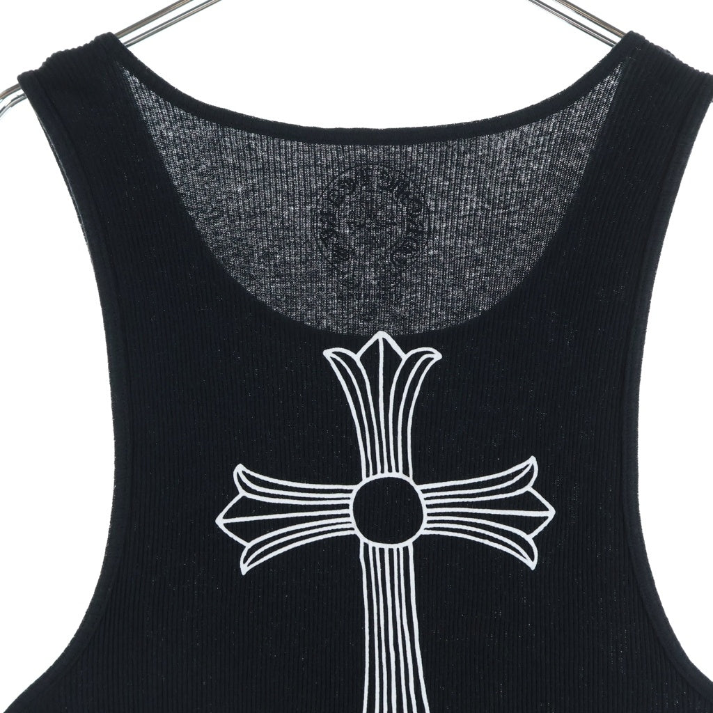 CHROME HEARTS(クロムハーツ) Back CH Cross バック CH クロス プリント タンクトップ カットソー ブラック
