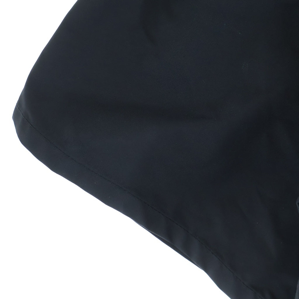 CHROME HEARTS(クロムハーツ) Y NOT Carpenter Leather Pocket Nylon Zip S/S Shirt ワイノット カーペンター レザーポケットナイロンジップアップ 半袖シャツ ブラック