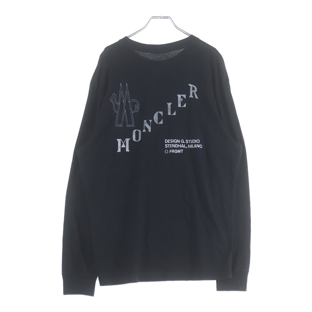 MONCLER(モンクレール) 21AW ×FRAGMENT L/S バックプリント ロングスリーブ 長袖Tシャツ カットソー ブラック G209U8D00003 G209U8D00003