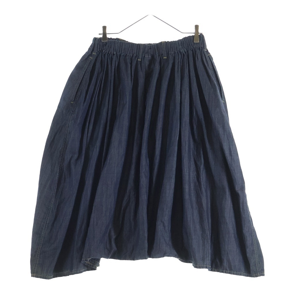 COMME des GARCONS HOMME PLUS(コムデギャルソンオムプリュス) 11SS Long Skirt サルエルパンツ デニム柄 インディゴ EG-P022 レディース