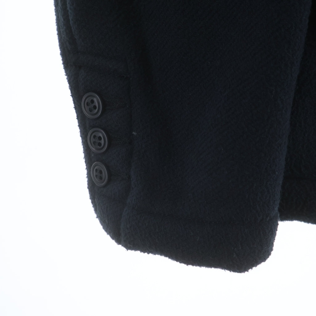 COMME des GARCONS HOMME PLUS(コムデギャルソンオムプリュス) 10AW 2Peace Docking Tailored Jacket ドッキング テーラードジャケット フリース ネイビー PF-J084