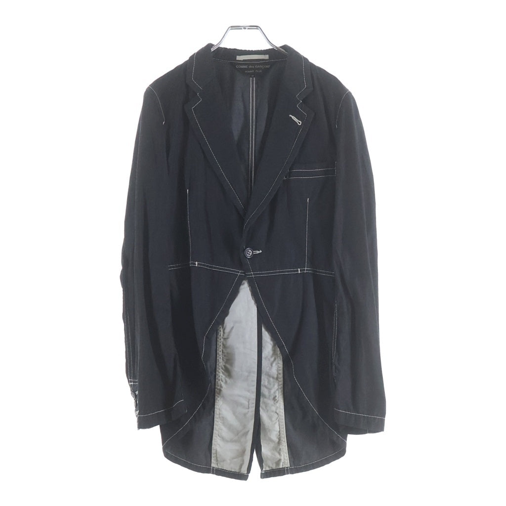COMME des GARCONS HOMME PLUS(コムデギャルソンオムプリュス) 10SS 1B ホワイトステッチデザイン テーラードジャケット グレー PE-J092 PE-J092