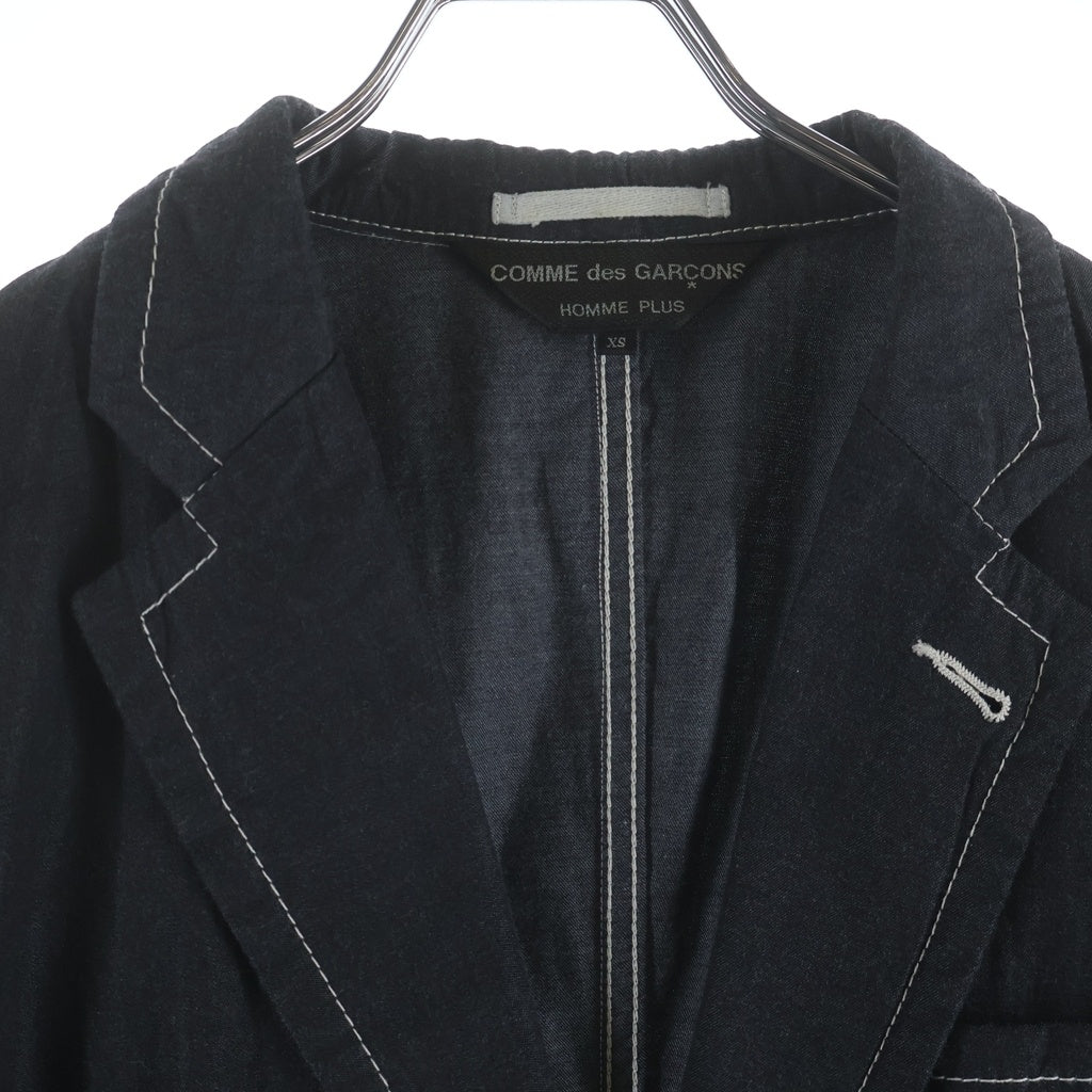 COMME des GARCONS HOMME PLUS(コムデギャルソンオムプリュス) 10SS 1B ホワイトステッチデザイン テーラードジャケット グレー PE-J092 PE-J092