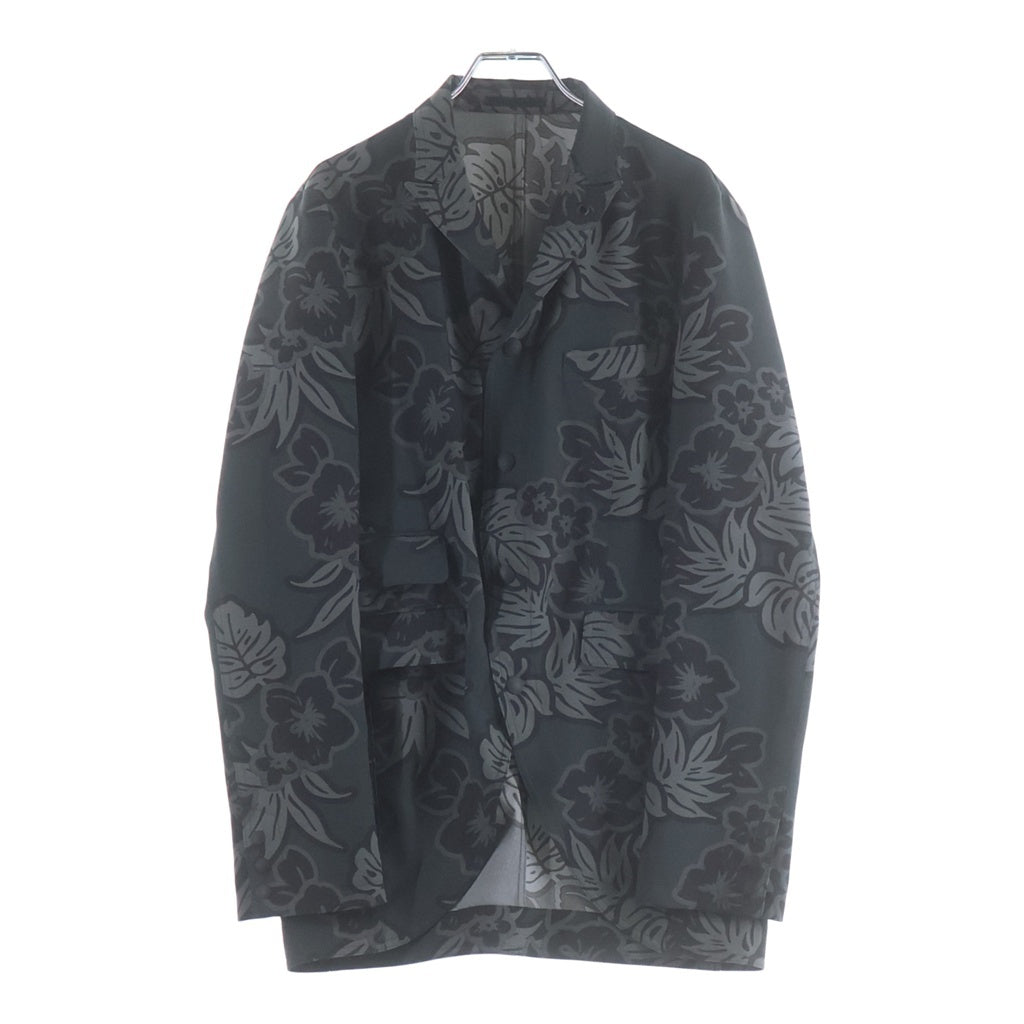 COMME des GARCONS HOMME PLUS(コムデギャルソンオムプリュス) 11SS 4Pocket Jacket 4ポケット ジャケット ハイビスカス柄 ダークグリーン EG-J008