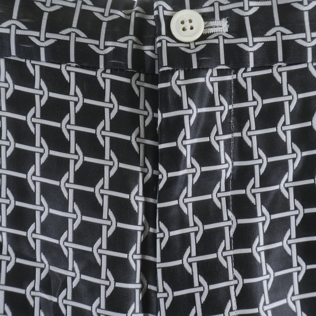 COMME des GARCONS HOMME PLUS(コムデギャルソンオムプリュス) 12SS チェーンモチーフ ハーフ パンツ ブラック/ホワイト PI-P042 PI-P042