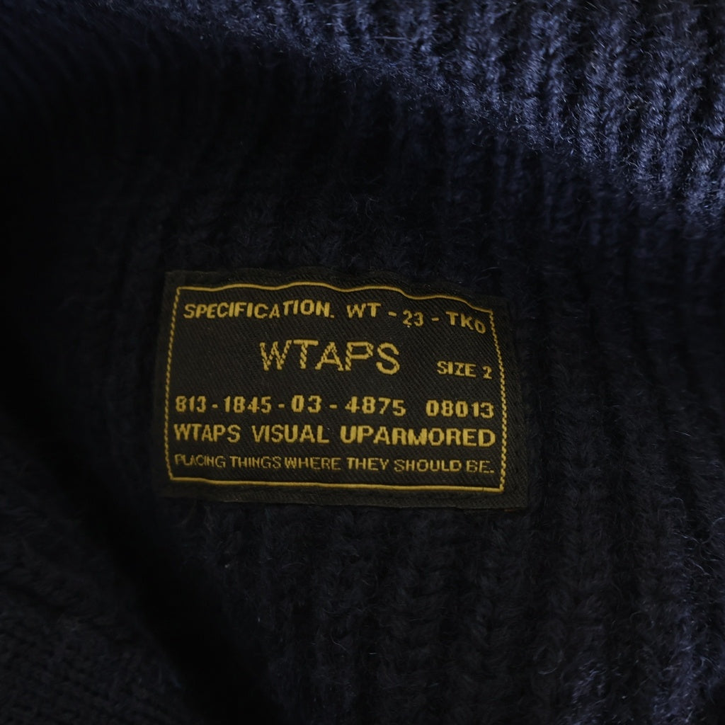 WTAPS(ダブルタップス) 16AW COMMANDER / SWEATER. WOOL コマンダー セーター ウール ハーフジップ ニット ネイビー 162MADT-KNM03