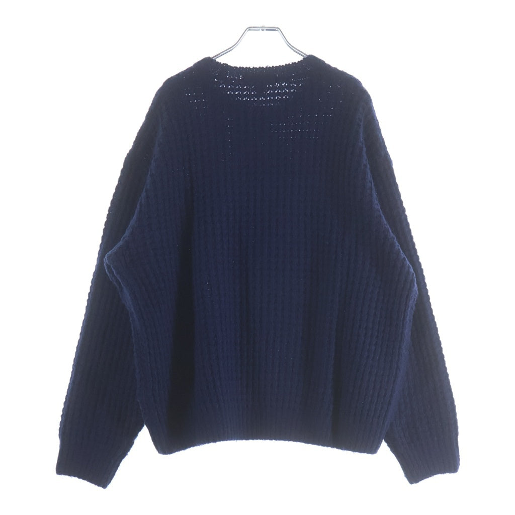 SUPREME(シュプリーム) 25AW Small Box Waffle Sweater スモールボックスロゴ クルーネックワッフルニットセーター ネイビー
