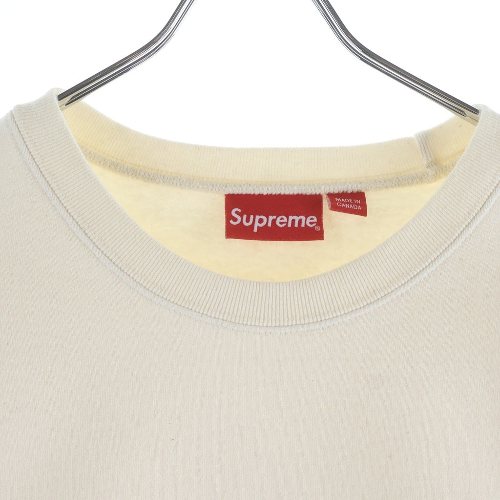 SUPREME(シュプリーム) 22AW Shop Small Box Crewneck (Tokyo) 東京限定 スモールボックスロゴ クルーネックスウェットトレーナー アイボリー