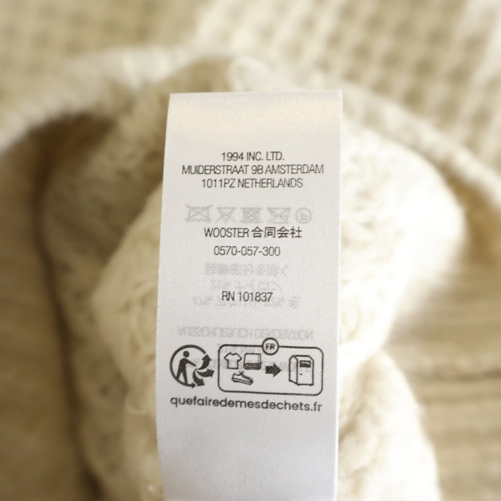 SUPREME(シュプリーム) 25AW Small Box Waffle Sweater スモールボックスロゴ クルーネックワッフルニットセーター ナチュラル アイボリー