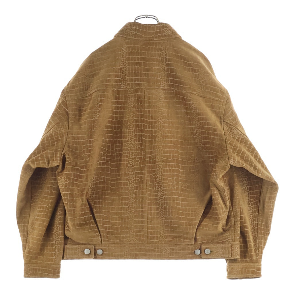SUPREME(シュプリーム) 24AW Suede Work Jacket Croc スウェードレザー クロコ柄 ワークジャケット ベージュ